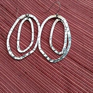 Gold Hammer looking Earrings